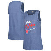 Boston Red Sox Soft as a Grape Women's Gauze High Neck Tank Top - Navy Tanks