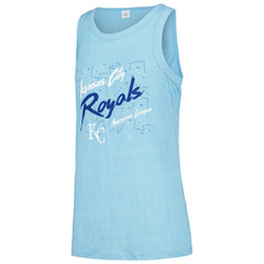 Kansas City Royals Soft as a Grape Women's Gauze High Neck Tank Top - Light Blue Tanks