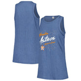Houston Astros Soft as a Grape Women's Gauze High Neck Tank Top - Navy Tanks
