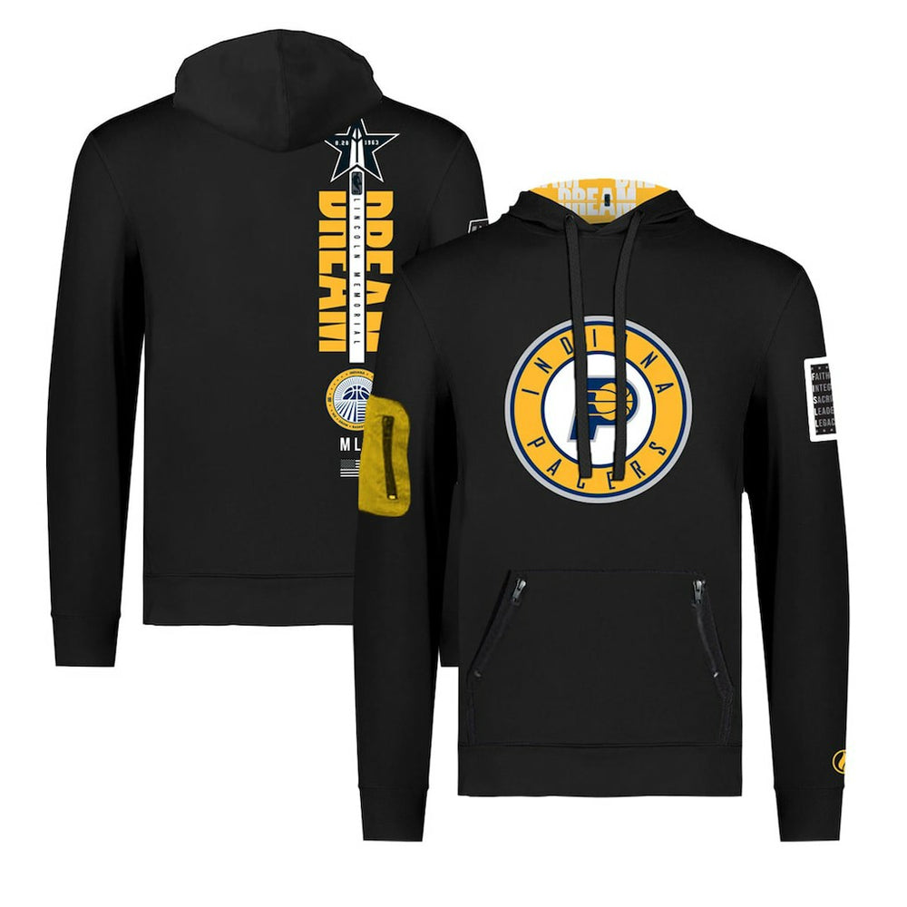 Indiana Pacers FISLL x Black History Collection Unisex Pullover Hoodie - Black