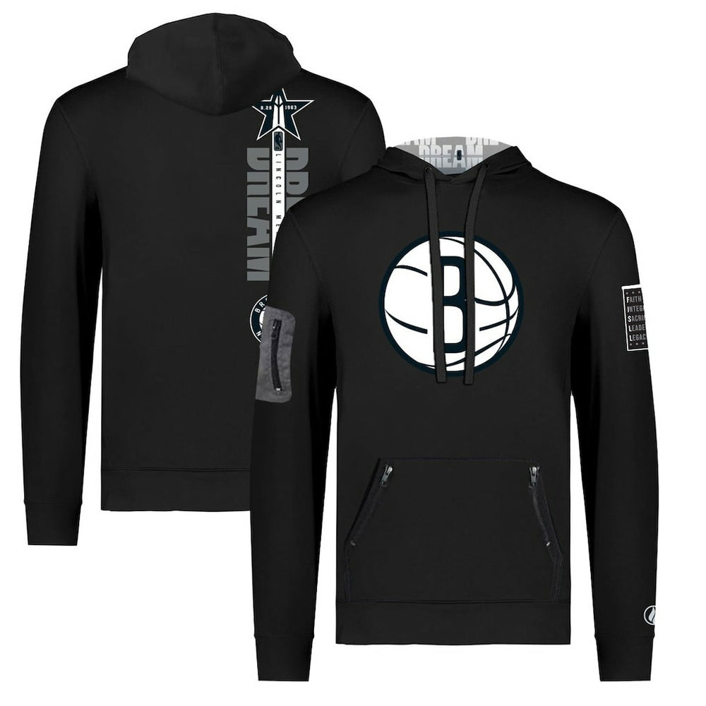Brooklyn Nets FISLL x Black History Collection Unisex Pullover Hoodie - Black outlet