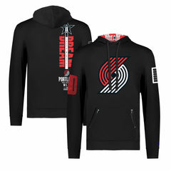 Portland Trail Blazers FISLL x Black History Collection Unisex Pullover Hoodie - Black