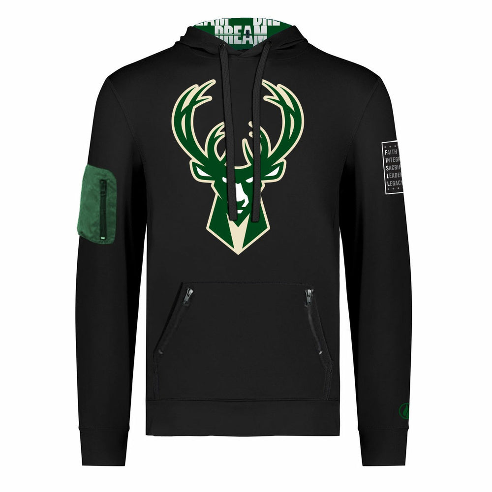 Milwaukee Bucks FISLL x Black History Collection Unisex Pullover Hoodie - Black outlet