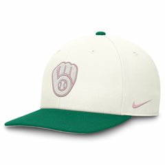 Milwaukee Brewers Nike Sail Pro Performance Snapback Hat - Cream/Green Hats