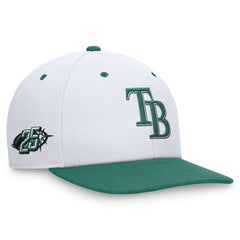 Tampa Bay Rays Nike Bicoastal Two-Tone Pro Performance Snapback Hat - White/Green Hats