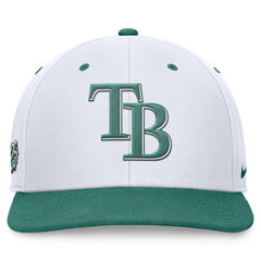 Tampa Bay Rays Nike Bicoastal Two-Tone Pro Performance Snapback Hat - White/Green Hats