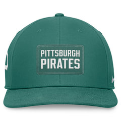 Pittsburgh Pirates Nike Bicoastal Pro Performance Snapback Hat - Green Hats
