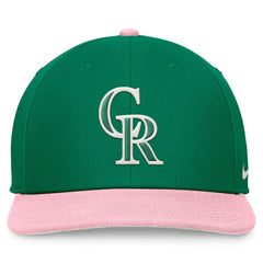 Colorado Rockies Nike Malachite Pro Performance Snapback Hat - Green/Pink Hats