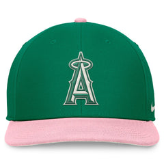 Los Angeles Angels Nike Malachite Pro Performance Snapback Hat - Green/Pink Hats