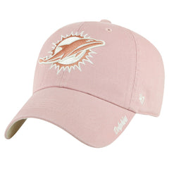 Miami Dolphins '47 Women's Ballpark Cheer Dusty Rose Clean Up Adjustable Hat - Pink Hats