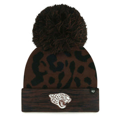 Jacksonville Jaguars '47 Women's Cacao Cuffed Knit Hat with Pom - Brown Hats