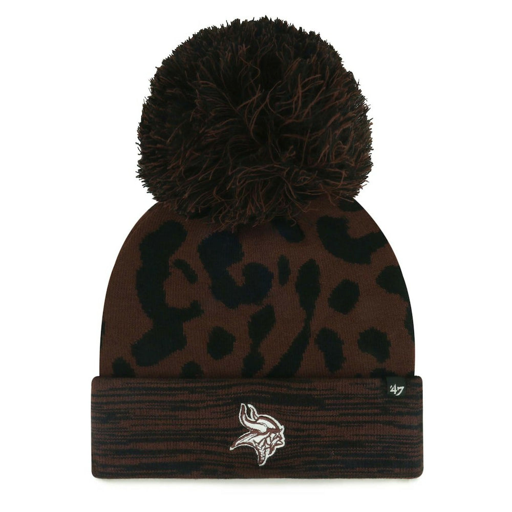 Minnesota Vikings '47 Women's Cacao Cuffed Knit Hat with Pom - Brown Hats