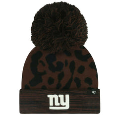 New York Giants '47 Women's Cacao Cuffed Knit Hat with Pom - Brown Hats