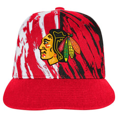 Chicago Blackhawks Youth Propel Flat Brim Snapback Hat - Red | US 200973262