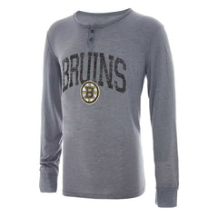 Boston Bruins Concepts Sport Takeaway Henley Long Sleeve Top - Gray | US 200973293