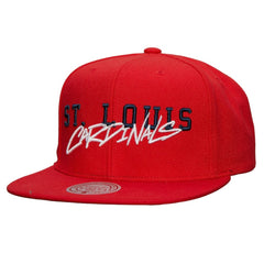 St. Louis Cardinals Mitchell & Ness Team Tagged Snapback Hat - Red Hats