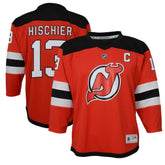 Nico Hischier New Jersey Devils Youth Captain Patch Home Replica Player Jersey - Red | US 200982458