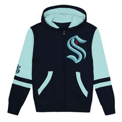 Seattle Kraken Preschool Face Off Full-Zip Hoodie - Navy | US 200983911