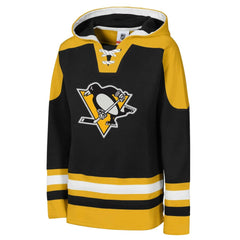 Pittsburgh Penguins Youth Ageless Must Have Home V-Neck Pullover Hoodie - Black | US 200983941