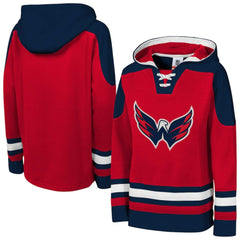 Washington Capitals Youth Ageless Must Have Home V-Neck Pullover Hoodie - Red | US 200983947