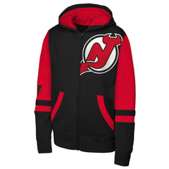 New Jersey Devils Youth Face Off Full-Zip Hoodie - Black | US 200984211
