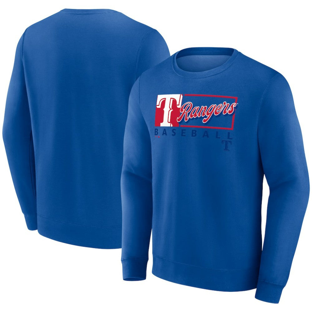 Texas Rangers Profile Big & Tall Pullover Sweatshirt - Royal Pullover