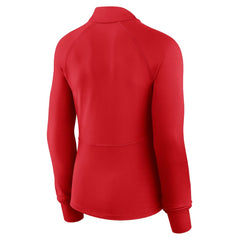 Philadelphia Phillies Fanatics Women's Elements Raglan Tri-Blend Quarter-Zip Top - Red Tops