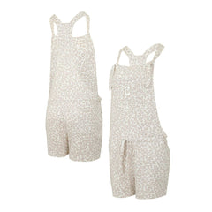 Cleveland Guardians Concepts Sport Women's Montana Hacci Knit Romper Overalls - Cream
