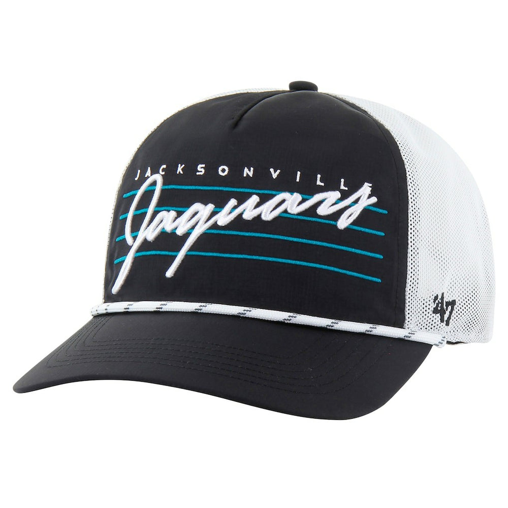 Jacksonville Jaguars '47 Downburst Relaxed Hitch Trucker Adjustable Hat - Black/White Hats