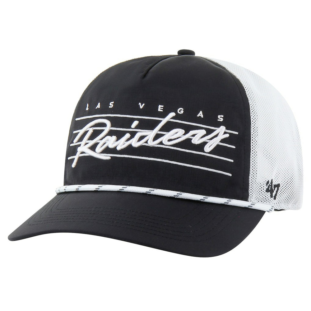 Las Vegas Raiders '47 Downburst Relaxed Hitch Trucker Adjustable Hat - Black/White Hats