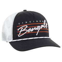 Cincinnati Bengals '47 Downburst Relaxed Hitch Trucker Adjustable Hat - Black/White Hats