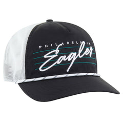 Philadelphia Eagles '47 Downburst Relaxed Hitch Trucker Adjustable Hat - Black/White Hats