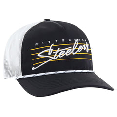 Pittsburgh Steelers '47 Downburst Relaxed Hitch Trucker Adjustable Hat - Black/White Hats