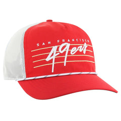 San Francisco 49ers '47 Downburst Relaxed Hitch Trucker Adjustable Hat - Scarlet/White Hats
