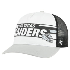 Las Vegas Raiders '47 Stack Line Hitch Trucker Adjustable Hat - White/Gray Hats