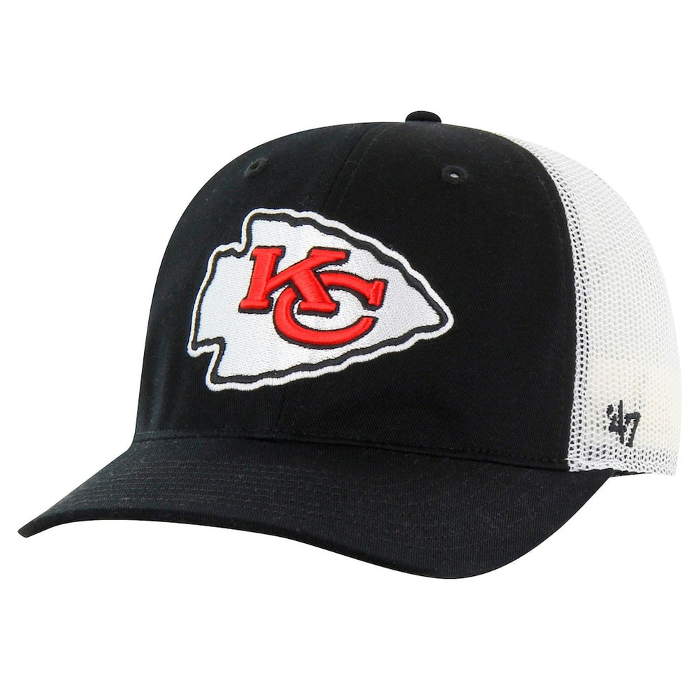 Kansas City Chiefs '47 Team Unstructured Trucker Adjustable Hat - Black/White Hats