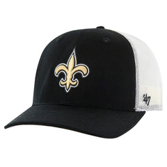 New Orleans Saints '47 Team Unstructured Trucker Adjustable Hat - Black/White Hats
