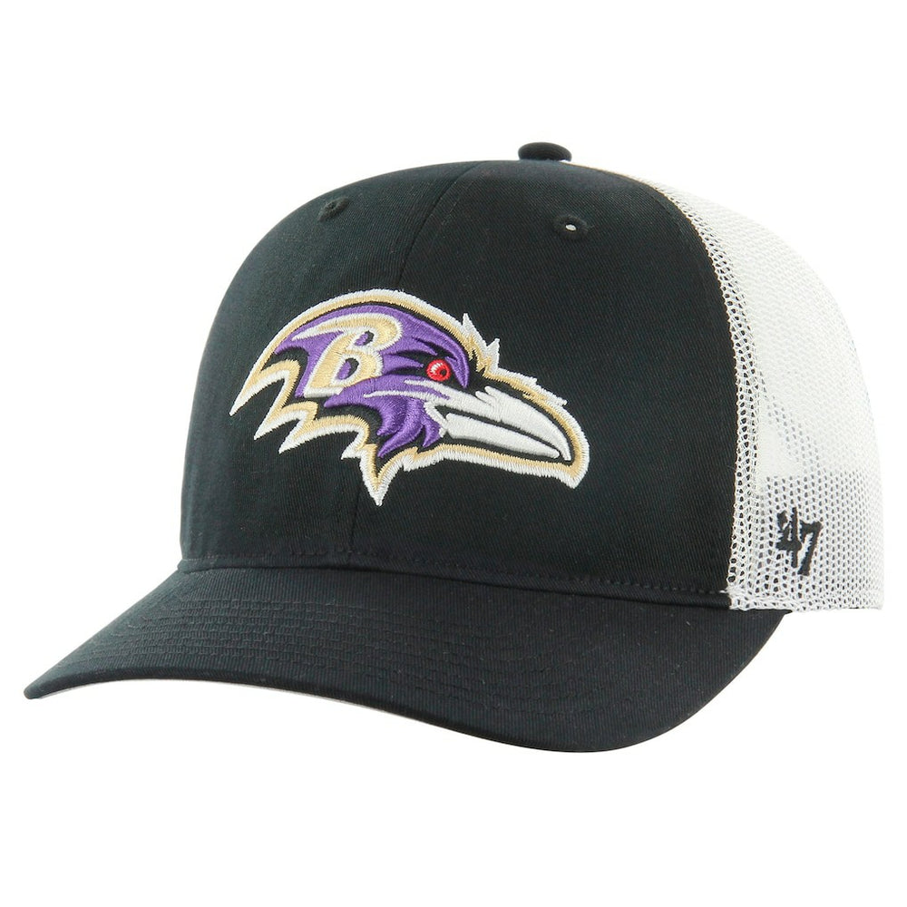 Baltimore Ravens '47 Team Unstructured Trucker Adjustable Hat - Black/White Hats