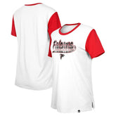 Atlanta Falcons New Era Women's 3rd Down T-Shirt - White/Red T-shirts
