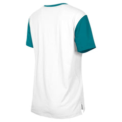Miami Dolphins New Era Women's 3rd Down T-Shirt - White/Aqua T-shirts