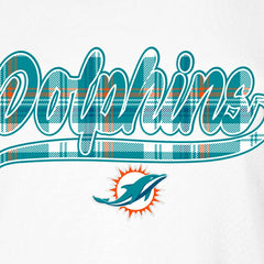 Miami Dolphins New Era Women's 3rd Down T-Shirt - White/Aqua T-shirts