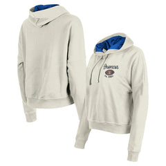Denver Broncos New Era Women's 3rd Down Historic Pullover Hoodie - Cream Hoodies