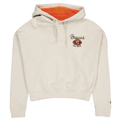 Cleveland Browns New Era Women's 3rd Down Historic Pullover Hoodie - Cream Hoodies