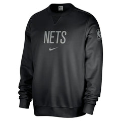 Brooklyn Nets Courtside Standard Issue Performance Pullover Sweatshirt Black - Nike