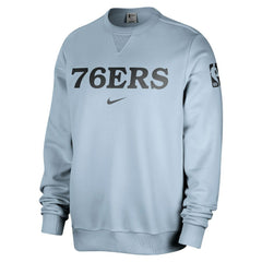 Philadelphia 76ers Courtside Standard Issue Performance Pullover Sweatshirt Light Blue - Nike