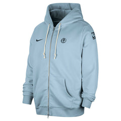 Dallas Mavericks Authentic Standard Issue Full-Zip Hoodie Jacket Light Blue - Nike