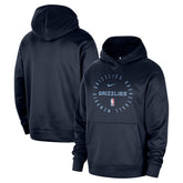 Memphis Grizzlies 2024/25 Spotlight On-Court Practice Performance Pullover Hoodie Navy - Nike