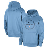 Memphis Grizzlies 2024/25 Spotlight On-Court Practice Performance Pullover Hoodie Light Blue - Nike