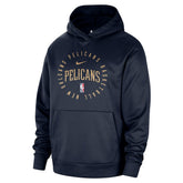 New Orleans Pelicans 2024/25 Spotlight On-Court Practice Performance Pullover Hoodie Navy - Nike