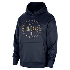 New Orleans Pelicans 2024/25 Spotlight On-Court Practice Performance Pullover Hoodie Navy - Nike